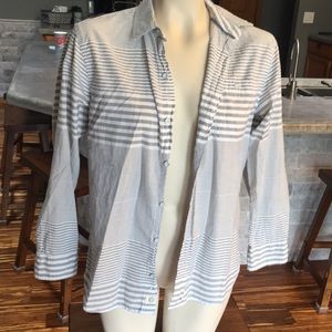 Button down striped blouse